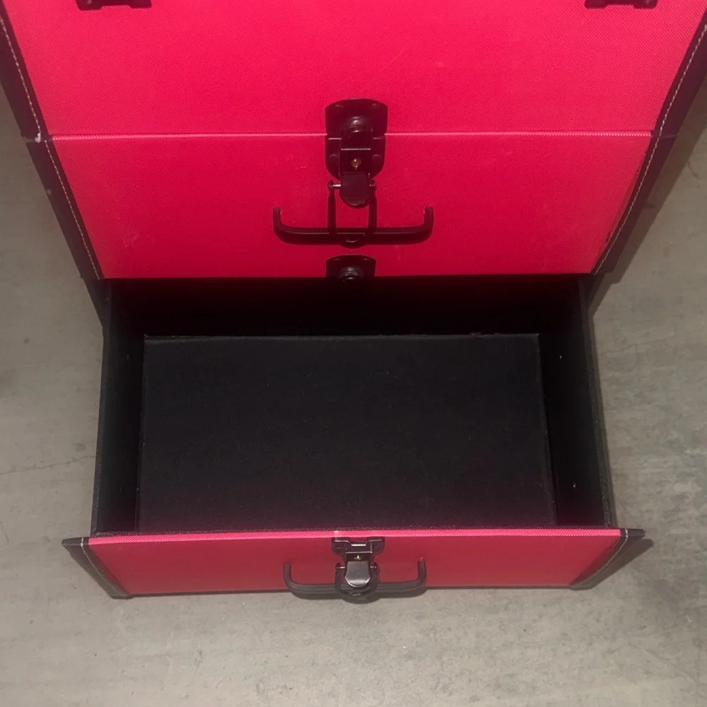 Pink Rolling Make-up Storage Trunk